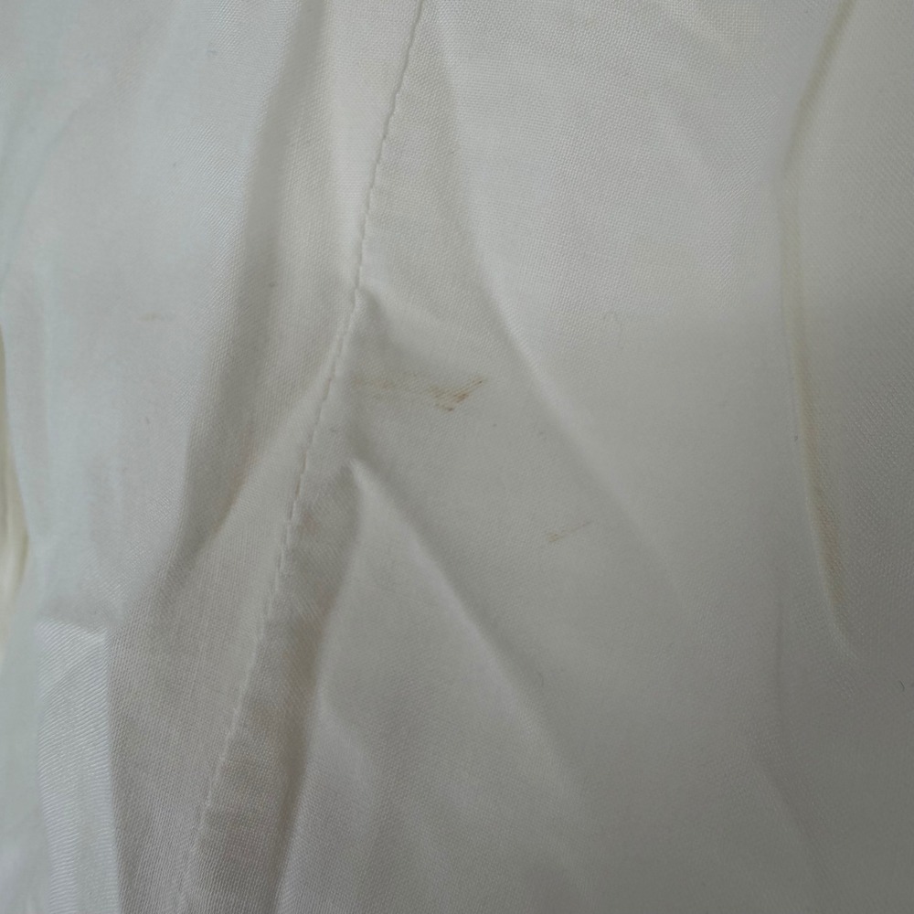 ANTHROPOLOGIE MAEVE LINEN BLEND BLAZER OFF-WHITE MEDIUM BUSINESS OFFICE WORKWEAR - Picture 8 of 13